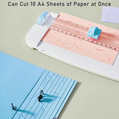 A4 Paper Cutter 12 Inch Titanium Straight Paper Trimmer with Side Ruler for Scrapbooking Craft, Paper, Coupon, Label, Cardstock (Upgrade Press Type Blade) in Kuwait