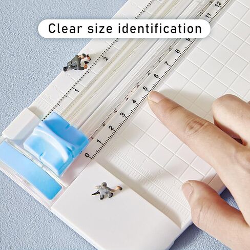 A4 Paper Cutter 12 Inch Titanium Straight Paper Trimmer with Side Ruler for Scrapbooking Craft, Paper, Coupon, Label, Cardstock (Upgrade Press Type Blade) in Kuwait