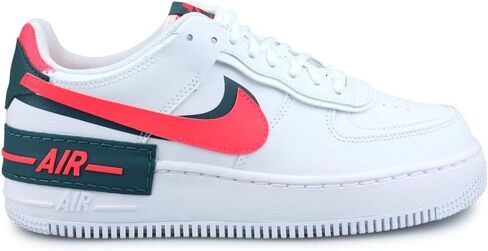 Nike Womens Air Force 1 Shadow White Red DB3902-100 (Numeric_8_Point_5) in Saudi Arabia