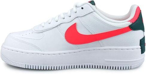 Nike Womens Air Force 1 Shadow White Red DB3902-100 (Numeric_8_Point_5) in Saudi Arabia