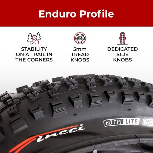 Fincci Maori 29 x 2.25 Inch Bike Tire Foldable 57-622 60 TPI with Nylon Protection and Schrader Inner Tubes 48mm for Mountain Enduro Gravel MTB Hybrid Bicycle in Saudi Arabia