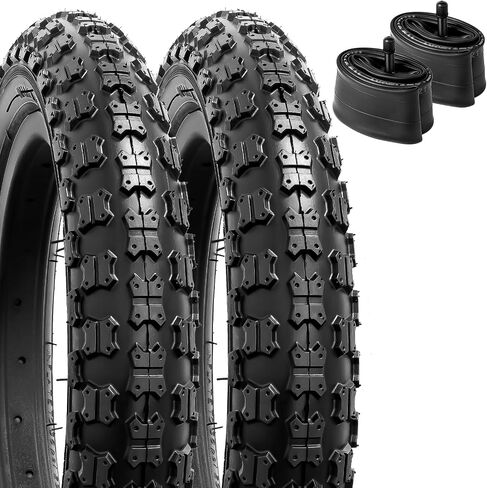 YUNSCM 12.5" Bike Tires 12 ½ X 2 ¼ (62-203) and 12.5" Tubes Schrader Valve with 2 Rim Strips Compatible with 12.5 x 2.25 12 1/2 x2 1/4 Bike Bicycle Tires and Tubes (P-1306) in Saudi Arabia