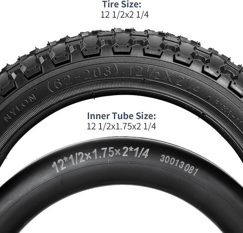 YUNSCM 12.5" Bike Tires 12 ½ X 2 ¼ (62-203) and 12.5" Tubes Schrader Valve with 2 Rim Strips Compatible with 12.5 x 2.25 12 1/2 x2 1/4 Bike Bicycle Tires and Tubes (P-1306) in Saudi Arabia