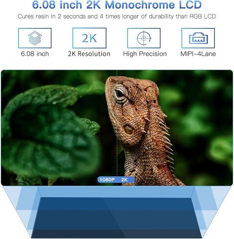 شاشة LCD أحادية اللون 6.08 بوصة 2K لطابعات Anycubic Photon Mon الراتنج ثلاثية الأبعاد، دقة 1620x2560 بدون لوحة اللمس in Kuwait