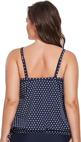 FULLFITALL Women Plus Size Tankini Top Printed Swimwear Bathing Suit Tank Top(No Bottom) in Saudi Arabia