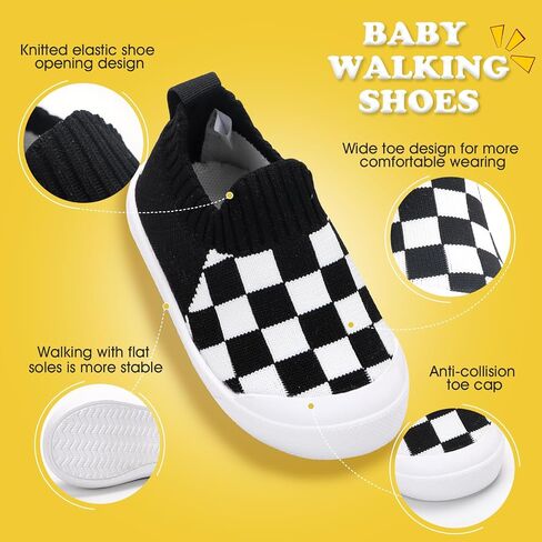 Mesh Toddler Shoes,Baby Sneakers Girls Boys, Baby Sock Shoe,Slip-On Baby Walking Shoes,Breathable Toddler Tennis Shoes,Baby Non-Slip Breathable Slippers with Soft Rubber Soles 6 9 12 18 24 Months in Saudi Arabia