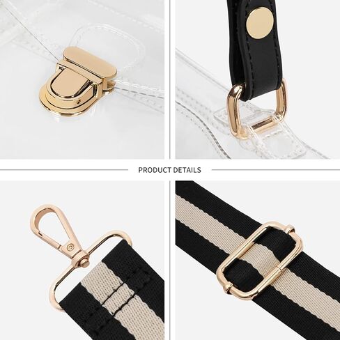 محافظ LZXYBIN الشفافة للنساء في الاستاد، محفظة صغيرة شفافة للحفلات الموسيقية وحقيبة كروس شفافة معتمدة للنساء in Kuwait