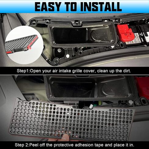 ROCCS 2021-2023 Model 3 Air Filter, Compatible with Tesla Model 3 Air Intake Grille Protection Cover ABS Plastic Air Flow Vent Intake Air Conditioning Grille Inlet Accessories in Saudi Arabia