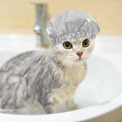 Ipetboom Pet Dog Shower Cap - Puppy Bathing Supplies Puppy Hat Waterproof Shower Cap - Reusable Bath Ear Covers with Adjustable Strap for Cat Dog Kitten Puppy in Saudi Arabia