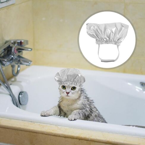 Ipetboom Pet Dog Shower Cap - Puppy Bathing Supplies Puppy Hat Waterproof Shower Cap - Reusable Bath Ear Covers with Adjustable Strap for Cat Dog Kitten Puppy in Saudi Arabia