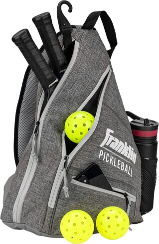 Franklin Sports Pickleball Bag - Men's and Women's Backpack - Official Adjustable Sling Bag of U.S Open Pickleball Championships - Gray/Gray in Saudi Arabia