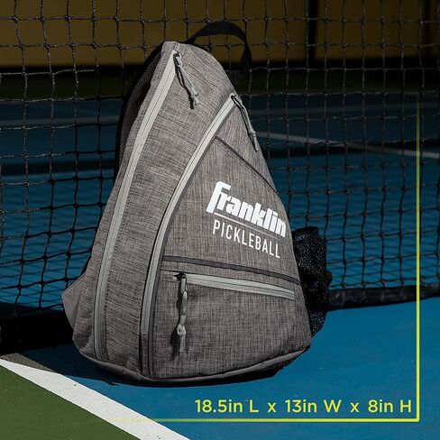 Franklin Sports Pickleball Bag - Men's and Women's Backpack - Official Adjustable Sling Bag of U.S Open Pickleball Championships - Gray/Gray in Saudi Arabia