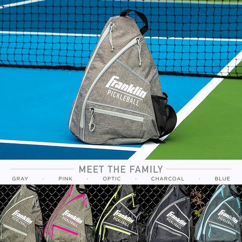Franklin Sports Pickleball Bag - Men's and Women's Backpack - Official Adjustable Sling Bag of U.S Open Pickleball Championships - Gray/Gray in Saudi Arabia