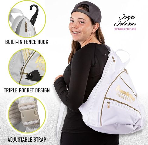 Franklin Sports Pickleball Bag - Men's and Women's Backpack - Official Adjustable Sling Bag of U.S Open Pickleball Championships - Gray/Gray in Saudi Arabia