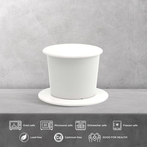 Minh Long Porcelain Coffee Filter for single cup 5.75 oz, Vietnamese Coffee Filter Set, Vietnamese Coffee Maker or Press, Slow Drip Paperless, Non-Electric Pour Over Coffee Dripper, Easy to clean in Saudi Arabia