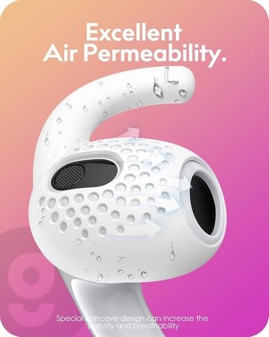 3 Pairs Ear Hooks Covers for AirPods Pro [Added Storage Pouch] Upgraded Anti-Slip Sports Ear Covers Accessories Compatible with Apple AirPods Pro (2019) (White) in Saudi Arabia