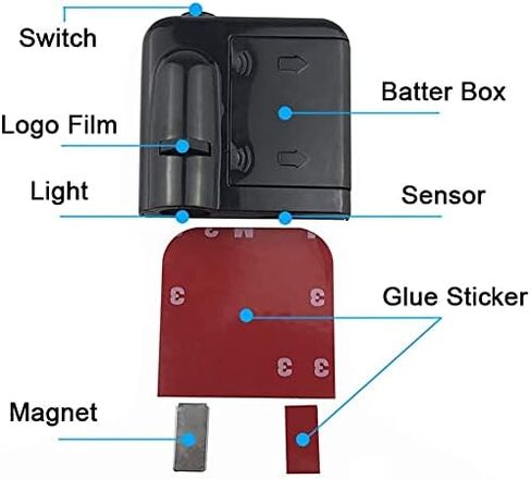 ESY CHECK مصابيح باب السيارة بشعار Angel Wings Logo Light، سيارة لاسلكية LED HD باب لاصق ضوء مجاملة متوافق مع جميع السيارات in Kuwait