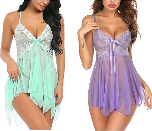 Avidlove Babydoll Lingerie for Women Sexy Sleepwear Bridal Nightgown Lace Lingerie X_Large in Saudi Arabia