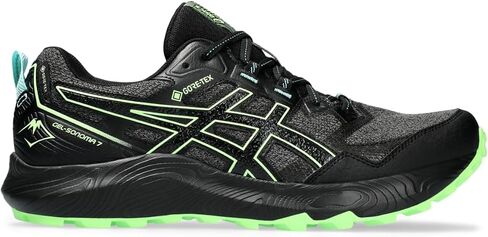 حذاء الجري Gel-Sonoma 7 GTX للرجال من ASICS، مقاس 9.5، أسود/أخضر مضيء in Saudi Arabia