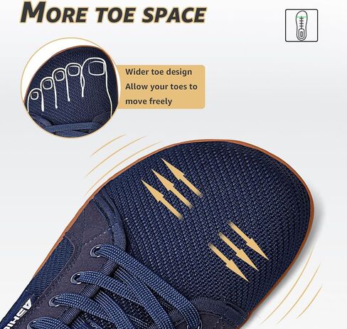 ASHION Men's Walking Shoes Wide Toe Box Classic Retro Gum Sole Fashion Sneakers Casual Tennis Footwear Anti Slip Trainers in Saudi Arabia