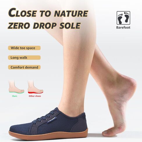 ASHION Men's Walking Shoes Wide Toe Box Classic Retro Gum Sole Fashion Sneakers Casual Tennis Footwear Anti Slip Trainers in Saudi Arabia