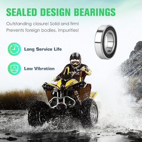Youxmoto 2 Rear CV Axles & Wheel Bearings Kit Fit for Yamaha Rhino 450 2006 2007 2008 2009, for Rhino 660 2006 2007, 4340 Chromoly Steel, Left+Right CV Axle Drive Half Shaft in Saudi Arabia