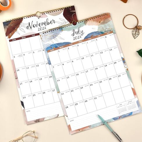 2024-2025 Calendar - Wall Calendar 2024-2025, 18 Monthly Wall Calendar from Jul. 2024 - Dec. 2025, 12" x 17", Perfect for Home & Office Planning in Kuwait