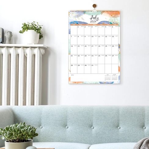 2024-2025 Calendar - Wall Calendar 2024-2025, 18 Monthly Wall Calendar from Jul. 2024 - Dec. 2025, 12" x 17", Perfect for Home & Office Planning in Kuwait