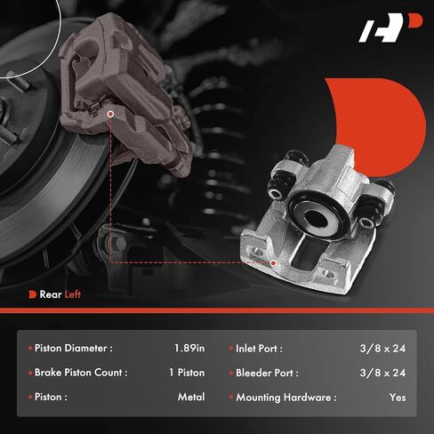A-Premium Disc Brake Caliper Assembly Without Bracket Compatible with Select Jeep Models - ZJ Grand Cherokee 1994 1995 1996 1997 1998 Sport Utility - Rear Left Driver Side in Saudi Arabia