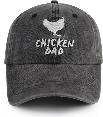 Kpainath 2PCS Chicken Dad and Chicken Mom Hat, Funny Adjustable Washed Cotton Embroidered Farm Baseball Cap in Saudi Arabia
