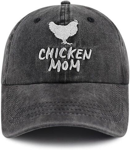 Kpainath 2PCS Chicken Dad and Chicken Mom Hat, Funny Adjustable Washed Cotton Embroidered Farm Baseball Cap in Saudi Arabia