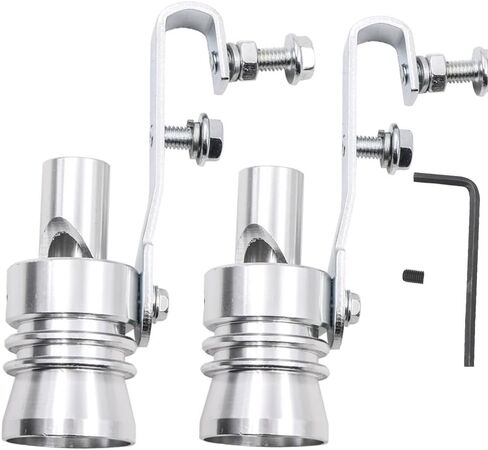 CABBISE Sound exhaust simulator turbine whistle general turbine exhaust whistle, pipeline sound muffler blows off the car modeling tune 2pcs silver., SZ-SL-XL-2 in Saudi Arabia