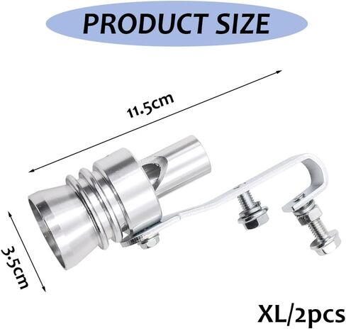 CABBISE Sound exhaust simulator turbine whistle general turbine exhaust whistle, pipeline sound muffler blows off the car modeling tune 2pcs silver., SZ-SL-XL-2 in Saudi Arabia