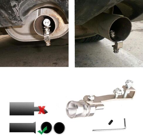 CABBISE Sound exhaust simulator turbine whistle general turbine exhaust whistle, pipeline sound muffler blows off the car modeling tune 2pcs silver., SZ-SL-XL-2 in Saudi Arabia