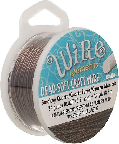 The Beadsmith Wire Elements Craft Wire – Tarnish Resistant, Soft Temper, Round, Gold Color – 0.51mm, 24 Gauge, 10 Yard Spool – Jewelry Making, Wire Wrapping, Floral, & Other DIY Crafts in Saudi Arabia