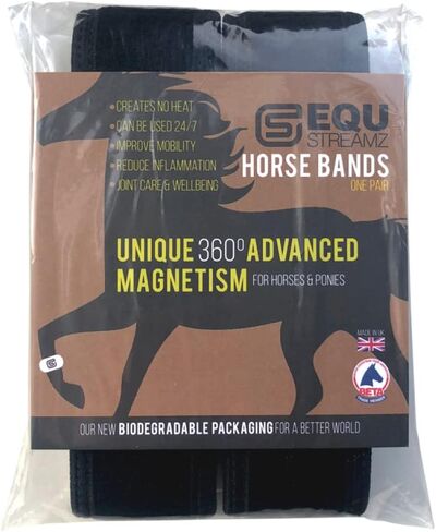 EQU Streamz Advanced Magnetic Horse Bands (Pair) | Full Body Coverage | Creates no Heat, Suitable for 24x7 use | Suitable for Fetlocks & Hocks in Saudi Arabia