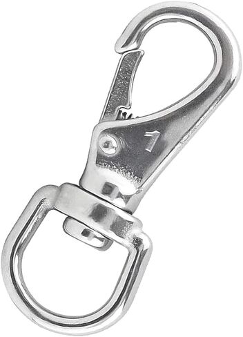 Swivel Eye Snap Hooks 304 Stainless Steel Spring Snap Clip Buckle Clasp Marine Boat Hardware Lanyard Hook for Camera Straps, Pet Chains, Keychains, 4PCS in Saudi Arabia