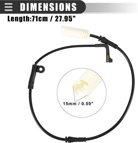 Motoforti Brake Pad Wear Sensor, for BMW 525i 2004-2007, Metal Plastic, 34356764298 34356776421 34356768595, Black White, 4pcs in Saudi Arabia