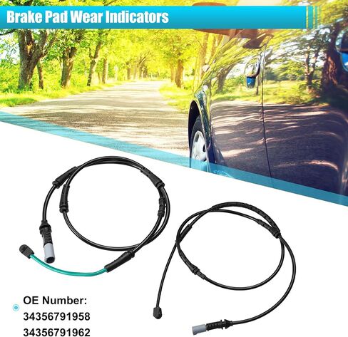 X AUTOHAUX 2pcs Front 34356791958 Rear 34356791962 Car Brake Pad Electronic Wear Sensor for BMW 535i 528i 550i 535i XDrive 550i XDrive 535d XDrive 535d in Saudi Arabia