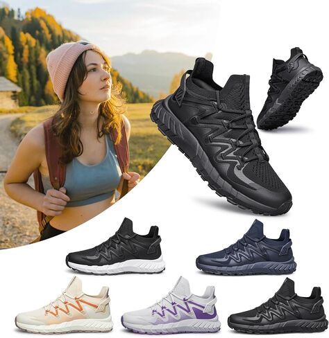 TIANYUQI Women's Slip On Walking Running Shoes Lightweight Tennis Shoes Comfy Breathable Casual Workout Plantar Fasciitis Flat Zapatillas de Mujer in Saudi Arabia