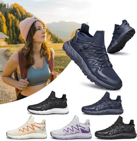 TIANYUQI Women's Slip On Walking Running Shoes Lightweight Tennis Shoes Comfy Breathable Casual Workout Plantar Fasciitis Flat Zapatillas de Mujer in Saudi Arabia
