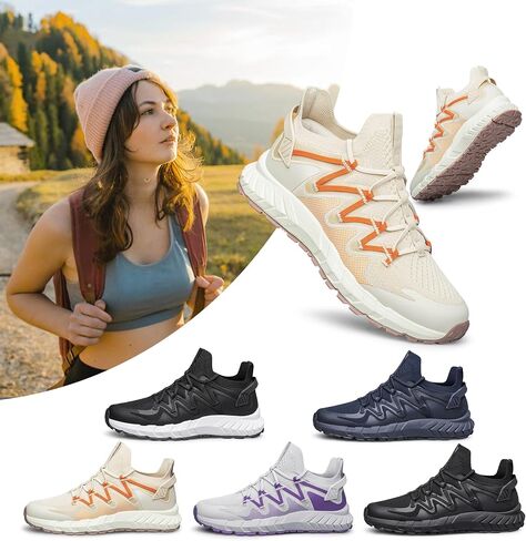 TIANYUQI Women's Slip On Walking Running Shoes Lightweight Tennis Shoes Comfy Breathable Casual Workout Plantar Fasciitis Flat Zapatillas de Mujer in Saudi Arabia