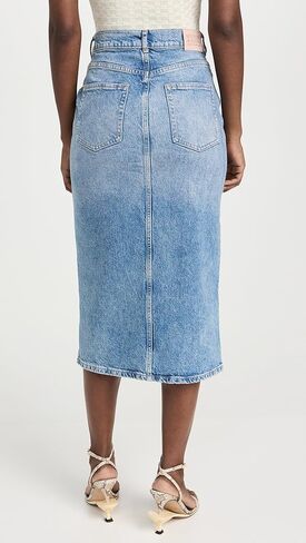 Scotch & Soda Women's Patch Pocket Denim Midi Skirt in Saudi Arabia