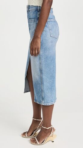 Scotch & Soda Women's Patch Pocket Denim Midi Skirt in Saudi Arabia