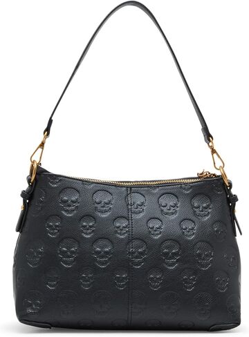 Betsey Johnson Skull Boss Satchel, Black in Saudi Arabia