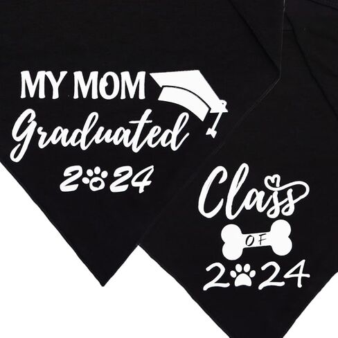 Graduation Dog Bandana My Mom Graduated 2023 for Small Medium Large Pet Holiday Costume in Saudi Arabia