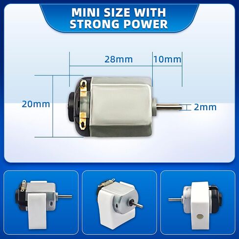 DaFuRui Mini DC Motor，15pcs DC 1V-6V 18000RPM DC Small Electric Motor kit for Arduino Hobby Projects DIY Cars Toys in Saudi Arabia