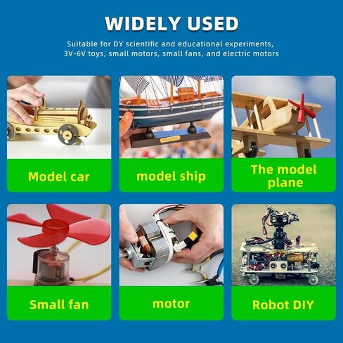 DaFuRui Mini DC Motor，15pcs DC 1V-6V 18000RPM DC Small Electric Motor kit for Arduino Hobby Projects DIY Cars Toys in Saudi Arabia
