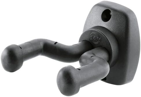 K&M König & Meyer 16250.000.55 Guitar Wall Mount Hanger | Creative Display and Storage | Adjustable Rubber Covered Support Arms | Fits Most Guitar Shapes | Sturdy - Secure | German Made | Black in Kuwait