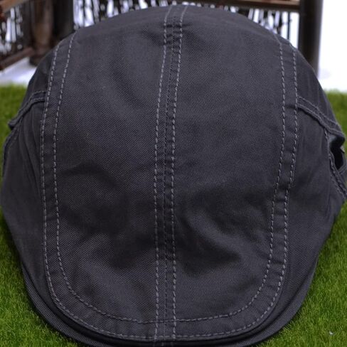 BLUEGLORY Cotton Adjustable Denim Distressed Flat Newsboy Caps for Men, Ivy Beret Cap, Cabbie Hat in Saudi Arabia